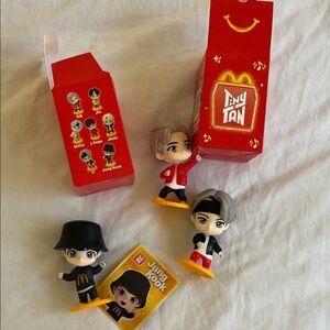TinyTan McDonald's Action Figure Set Jung Kook with card, RM and V no card